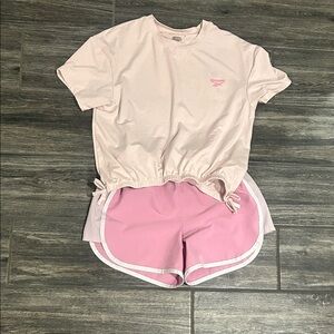 Reebok Kids Light Pink Matching Athletic Set